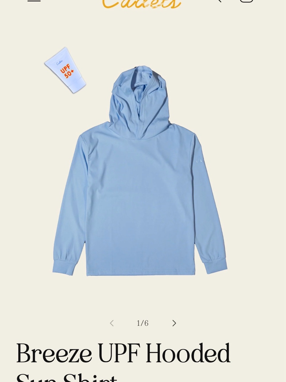 Breeze UPF Hooded Sun Shirt - Light Blue